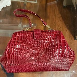 Jennifer Moore Red Leather Shoulder Bag
